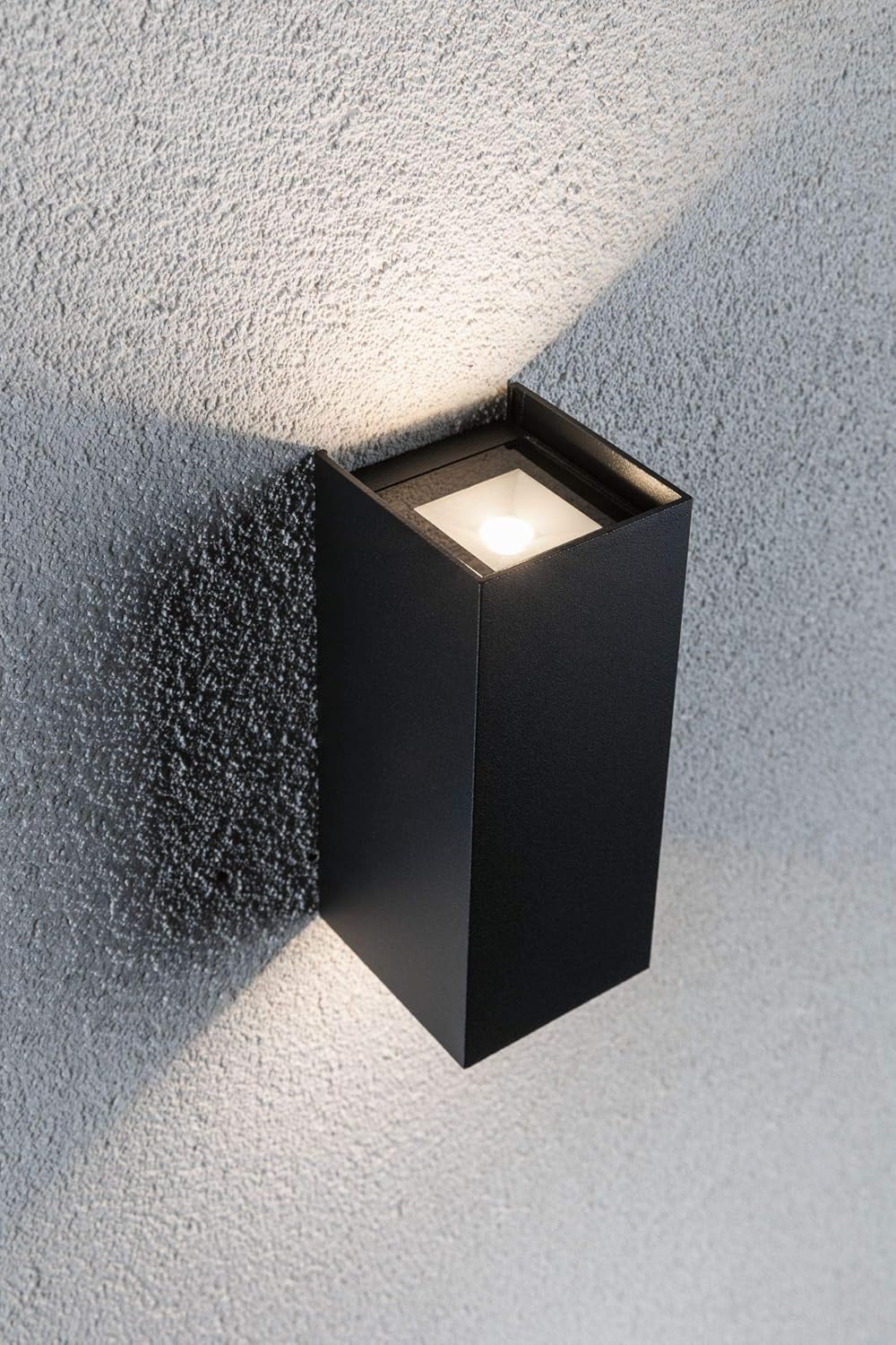 Paulmann 94326 Flame LED Outdoor luminaire Outdoor Wall luminaire Set of 2 IP44 Rectangular incl. 2x2.8 watt Anthracite Aluminium 3000 K - Image 5
