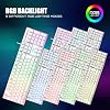 Combo RedThunder K10 teclado y mouse gamer alámbrico con reposamuñecas, retroiluminación RGB, teclado mecánico feel anti-ghosting + mouse 7D 7200 DPI + reposamuñecas de cuero suave, accesorios 3 en 1 para PC gamer (blanco) 5