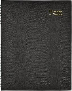 Brownline 2024 CoilPro Monthly Planner, 14 Months, December 2023 to January 2025, Twin-Wire Binding, 11" x 8.5", Black (CB1262C.BLK-24)