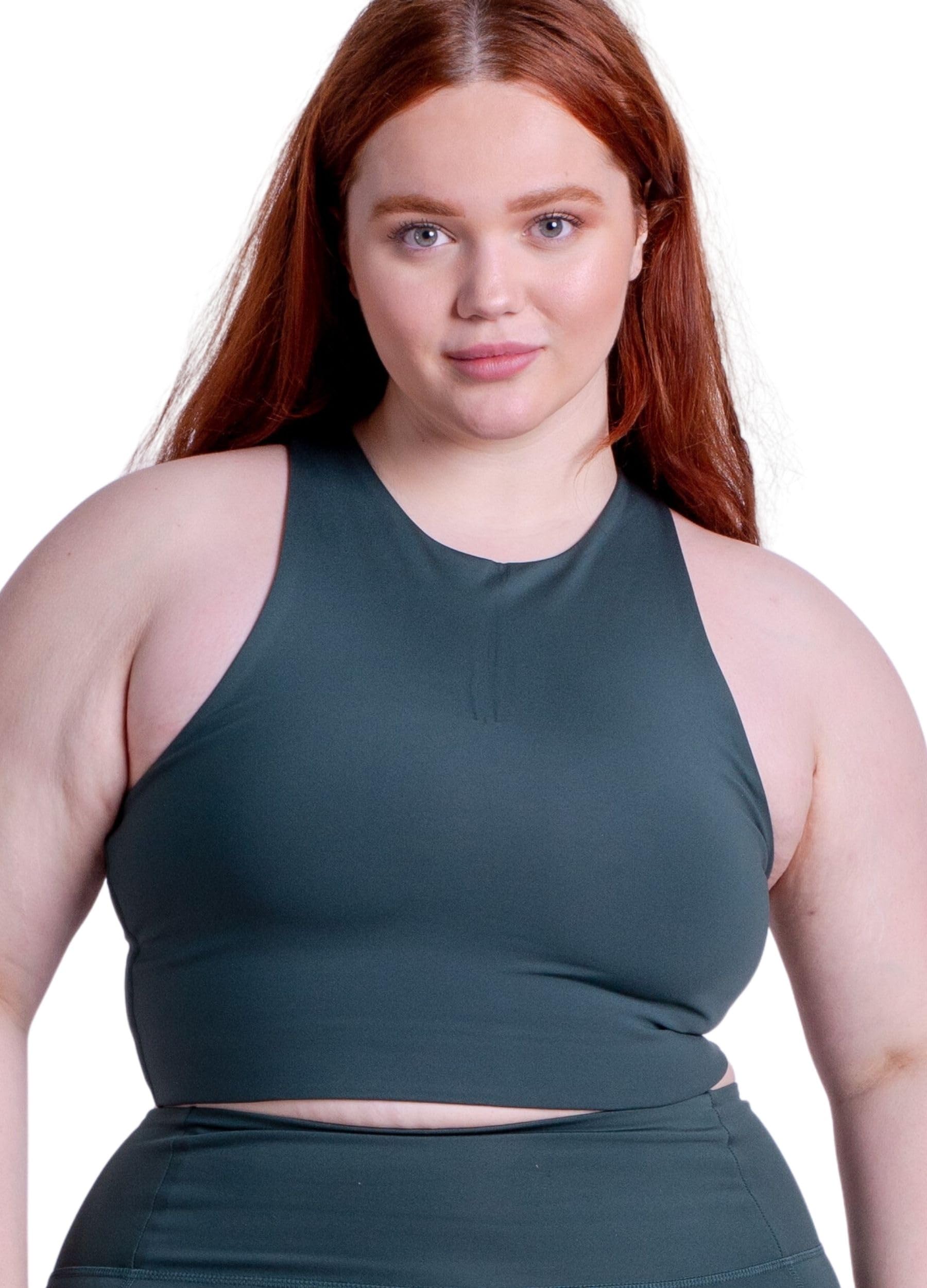 Girlfriend Collective Women's Dylan Sports Bra, Green (Moss), 3XL