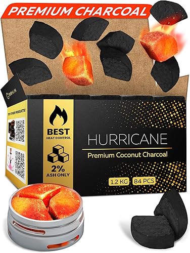 Miniatura 23 de Cachimba carbón de carbón de coco – Paquete XL 84 unidades y 2.6 lbs (2.6 libras) – Calidad premium 0.984 in (1x1x1 in) – 100% carbón de coco