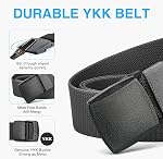 CHAOREN Nylon Elastic Belt Men, 1.5" Stretch Mens Belt with Plastic Buckle | TSA Approved, Stretchy Nylon