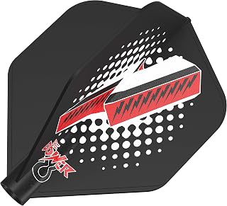 8 Flight Dart Flights Black Phil Taylor No.2 Moulded Flight System