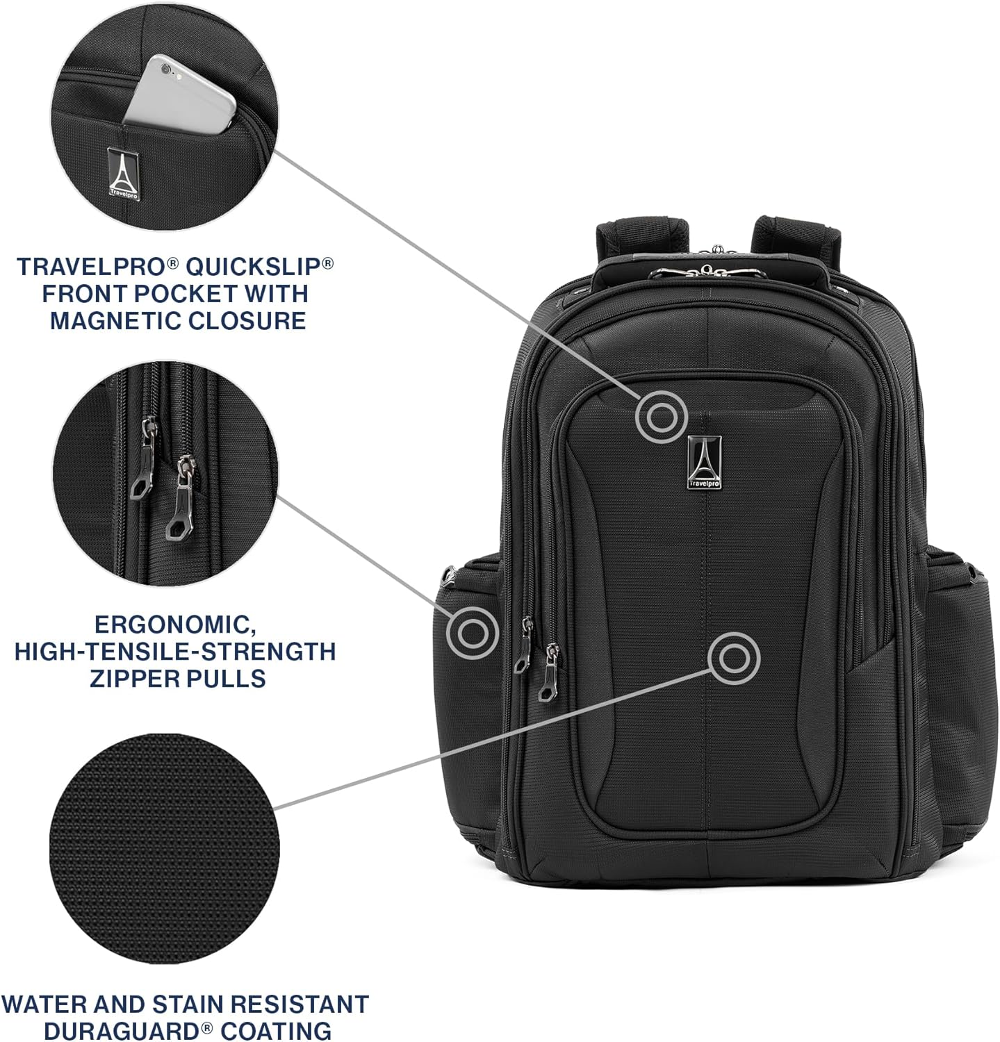 Travelpro Tourlite Laptop Backpack (Black) - Image 2