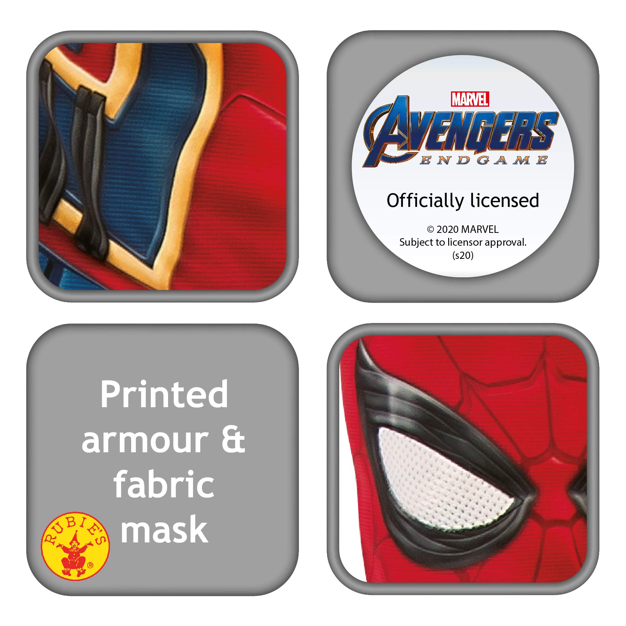Rubie's Official Marvel Avengers Endgame Iron Spider Classic Childs Costume, Kids Superhero Fancy Dress