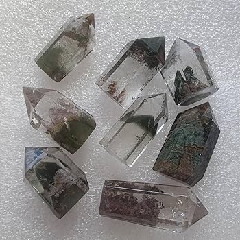 クォーツクリスタル　ポイント 1点物】虹入り クリスタルクォーツ水晶 53x34x30mm 六角柱