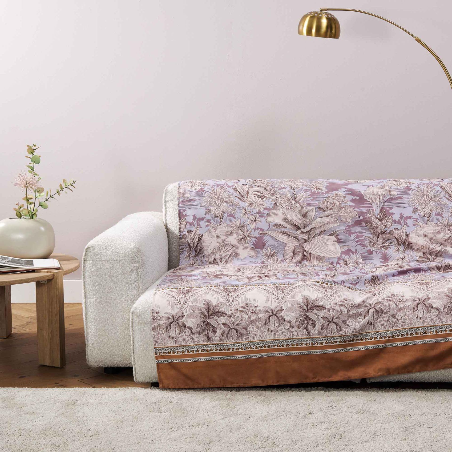 Bassetti Telo Arredo Granfoulard Copridivano, per Divano in Cotone, Copritutto, Vari Usi (Copriletto, Picnic, Tenda, Copritavolo) (CM 180x270, BOBOLI GLACE')