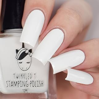 Twinkled T Stamping Polish Opaque in 1 Coat Glow Up (White)