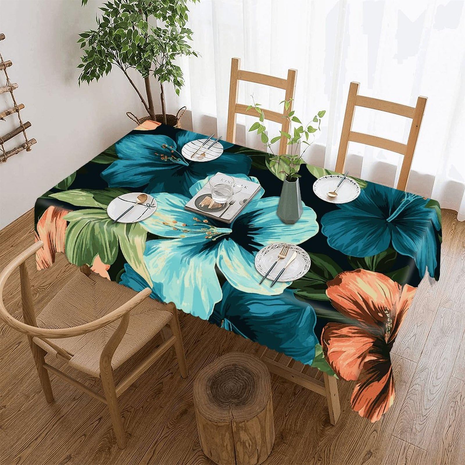 Nappe à fleurs d'hibiscus pour sublimer vos repas de banquet d'été