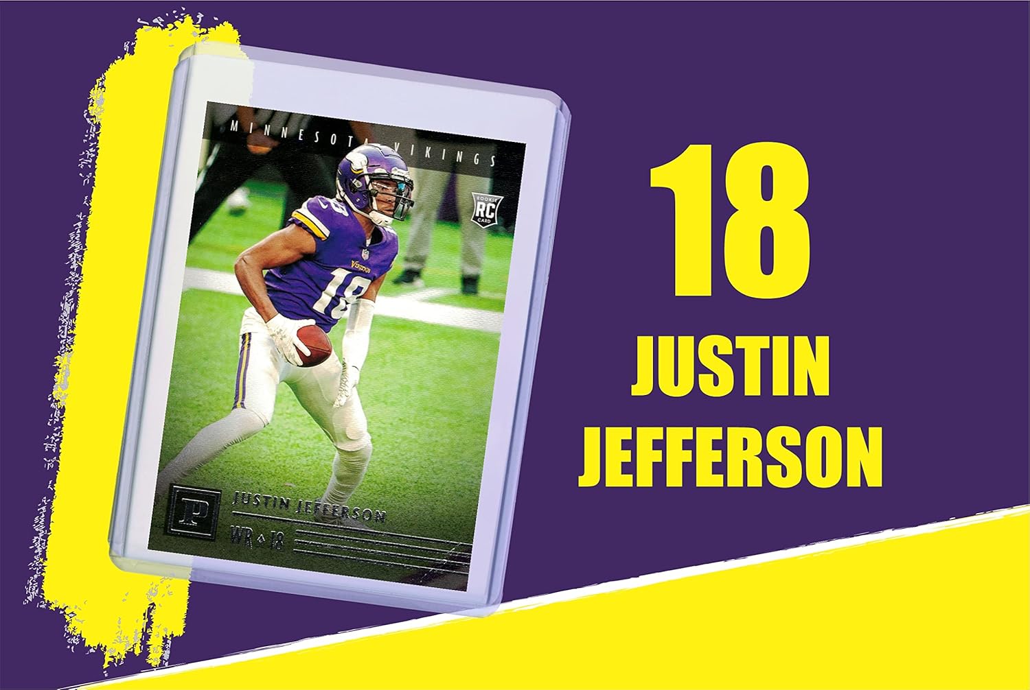 Justin Jefferson Rookie Cards Assorted 3 Card Gift Bundle - Minnesota Vikings Football Trading Cards
