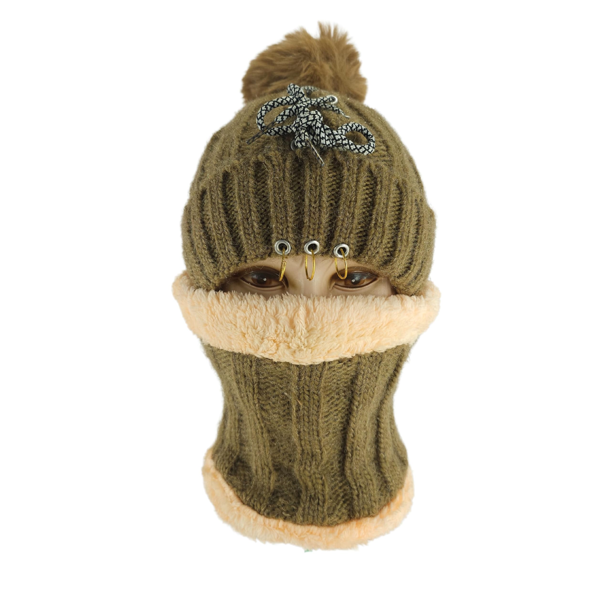 tomorrow fashion Tomorrow Winter Beanie and Neck Warmer Set, Cozy Warm Beanie with Fleece-Lined Neck Warmer for Women, Perfect for Cold Weather Outdoor Activities, Trendy Pom Pom Beanie-picture-46