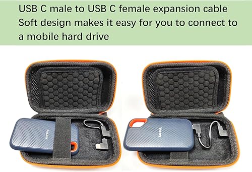 Miniatura 2 de Funda de disco duro para Samsung T7 Shield, compatible con SanDisk 500GB-4TB Touch Funda de almacenamiento portátil para disco duro, unidad de