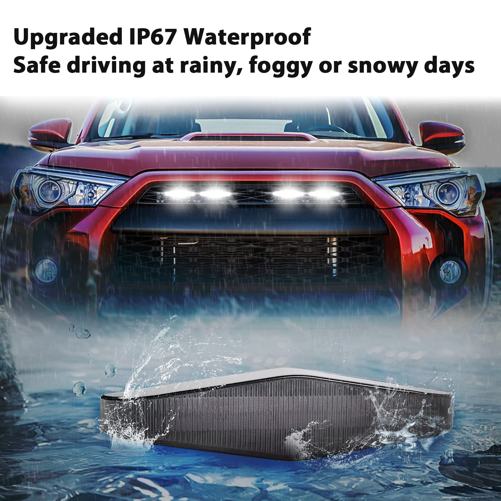 Amazon.co.jp: LEDグリルライト 4個 2014-2023 トヨタ 4Runner 