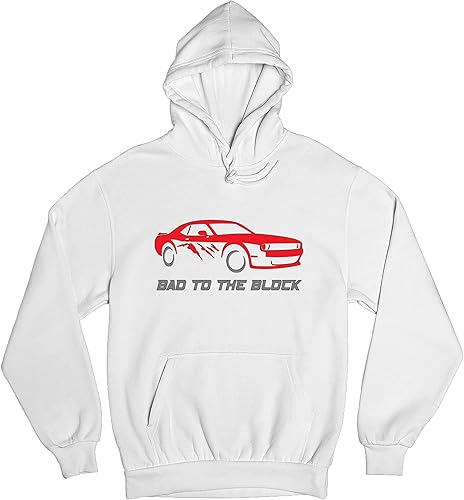 Miniatura 9 de Tee Hunt Dodge Challenger SRT Demon Sudadera con capucha American Muscle Car Hemi, Negro -