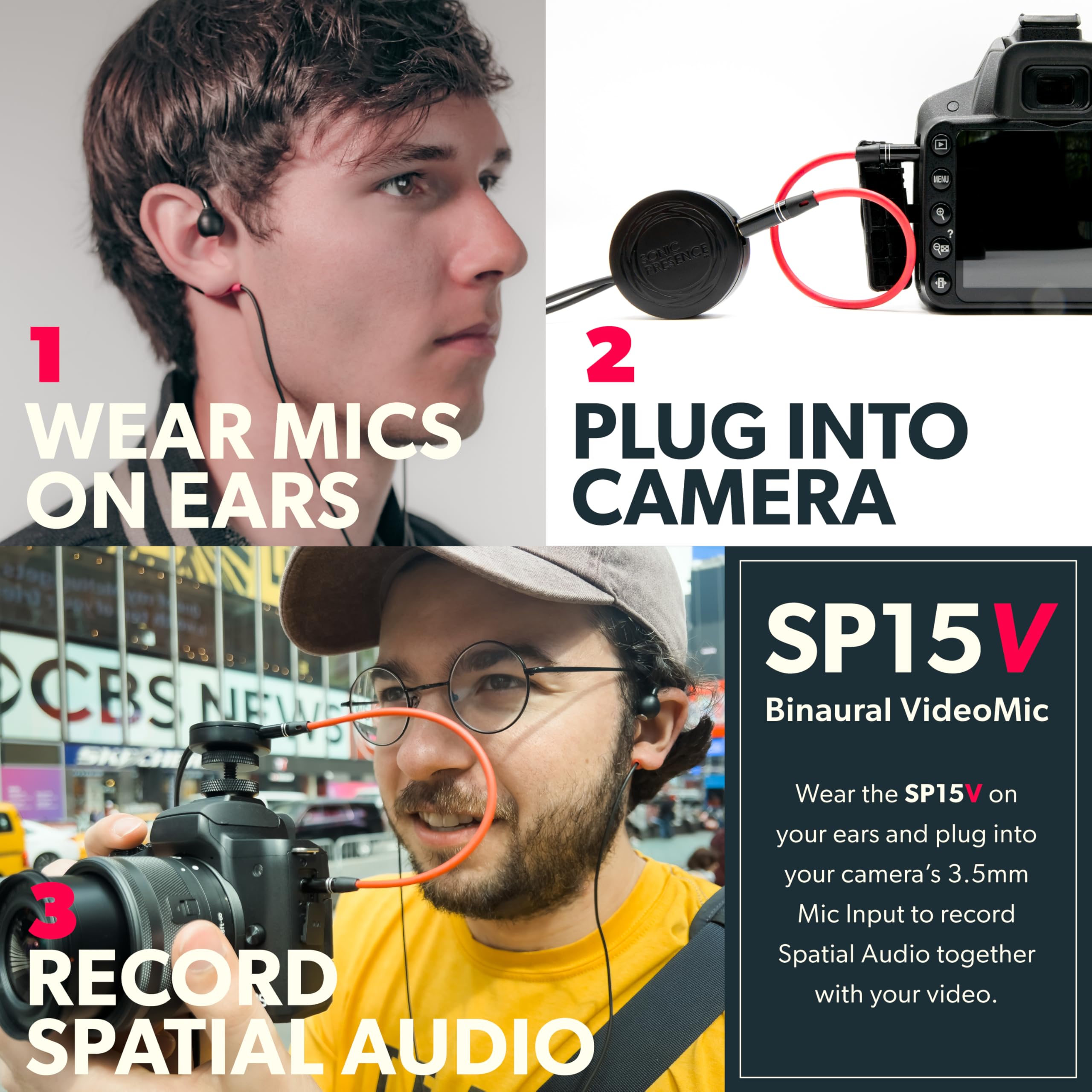 Amazon.com: SONICPRESENCE SP15V Binaural Video Microphone