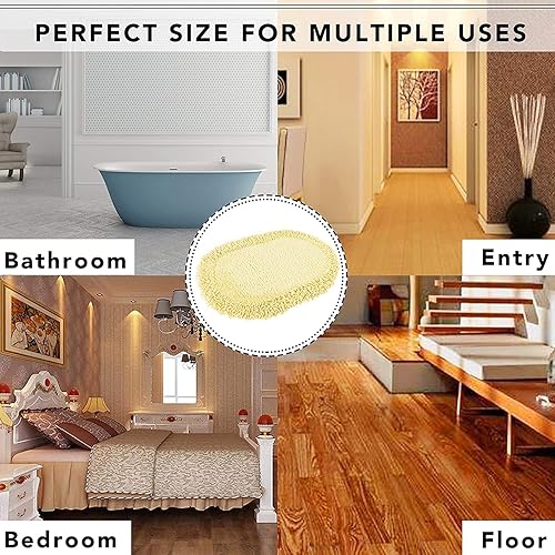 Miniatura 6 de TOMORO Alfombra de baño de felpilla de algodón, toalla de baño suave y súper absorbente, tapete de baño antideslizante para ropa de hotel de lujo,