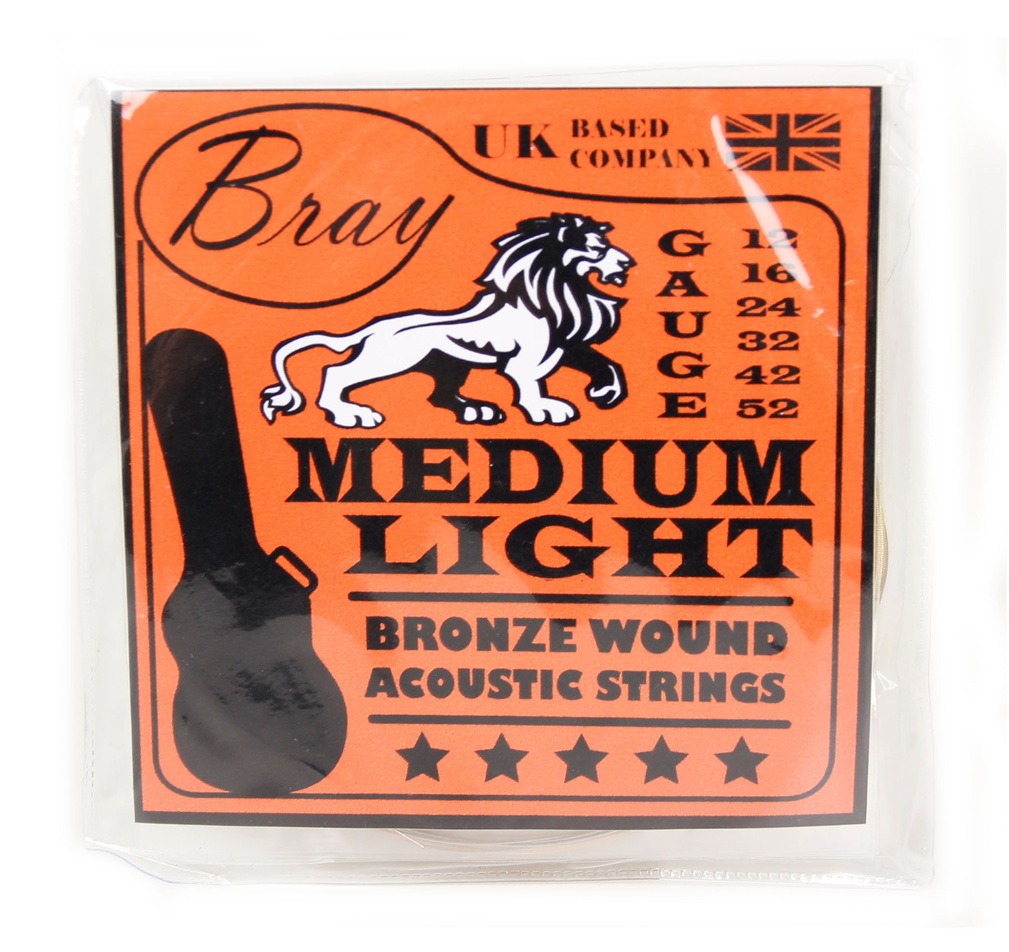 BrayMedium Light Bronze Wound Acoustic Guitar Strings (12-52) Perfect For Yamaha F370, Yamaha F310, RayGar, Hapilife, Lindo 933C & LDG-46 Acoustic Guitars