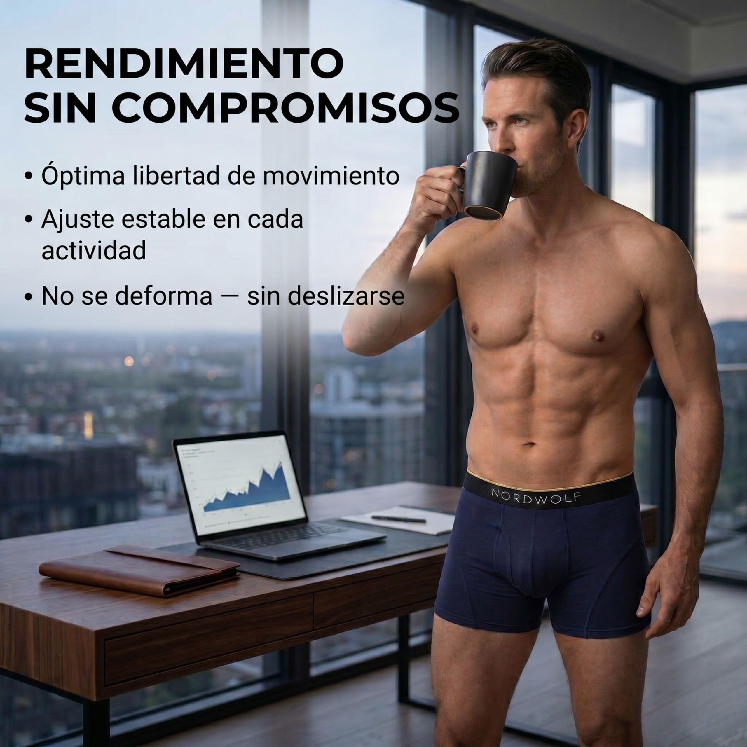 NordWolf Calzoncillos Hombre Boxer Cómodo, Tejido Modal Extra Suave y Resistente, Boxer Hombre Pack x4, Ropa Interior Transpirable, Libertad de Movimiento.