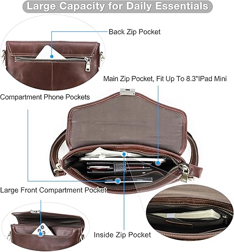 Vista 41 de Funda de piel de grano superior para hombre y mujer, múltiples bolsillos/ranuras, RFID de gran capacidad para tarjetas, cheques, dinero, pasaporte