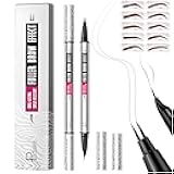 4Pcs Curved Eyebrow Pencils for Women Create Natural Hair Like Brows