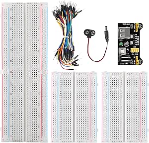 Diitao Breadboard Jumper Wires Kit 400 and 830 Point Solderless ...