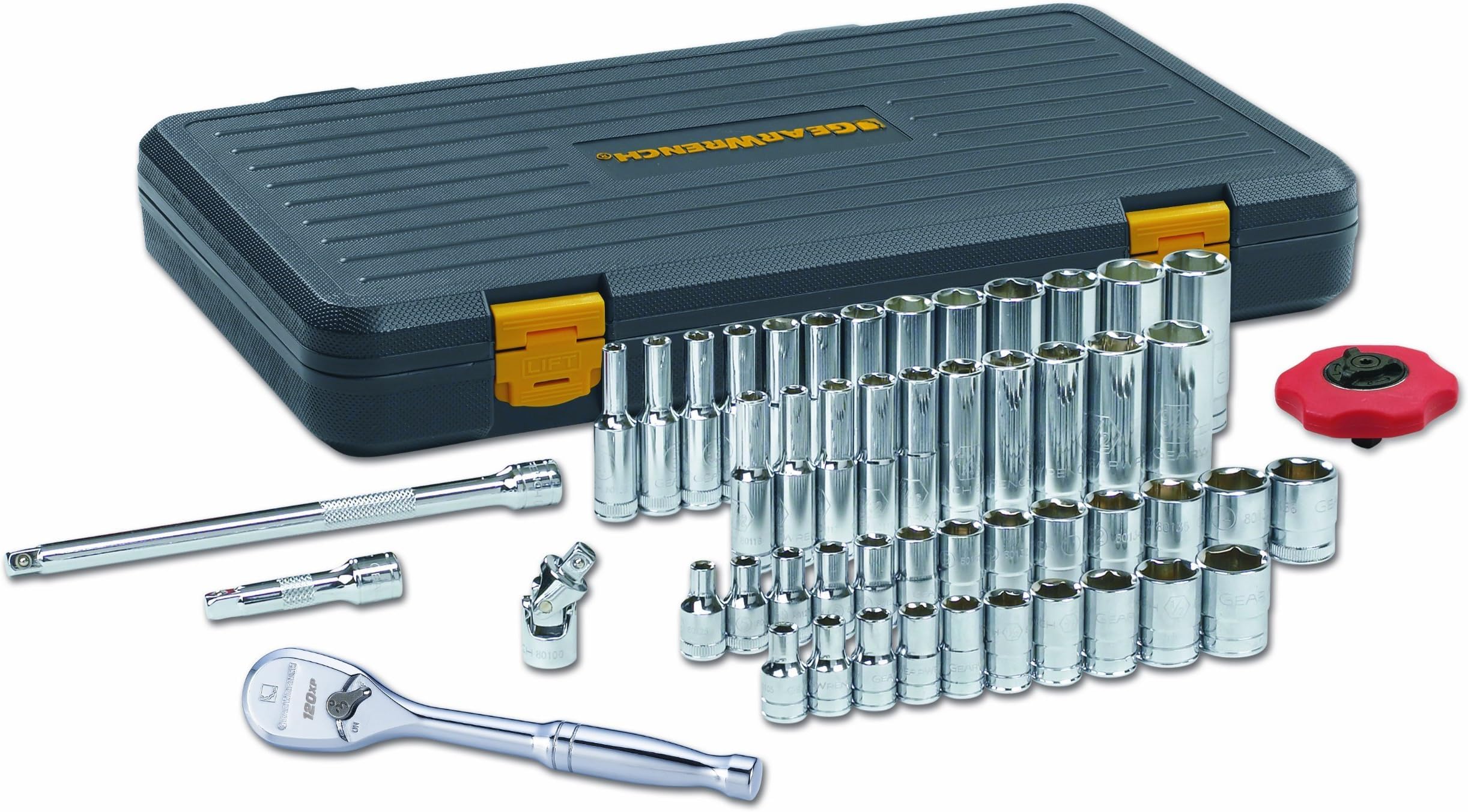 GEARWRENCH 1/4" (Pack of 6) / Case & Tools / Black/Yellow Socket & Socket Wrench Sets