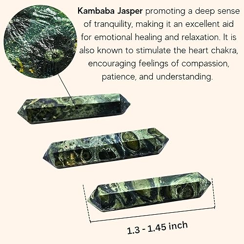 Vista 195 de Amazing Gemstone Puntos de cristal de amatista, cristales curativos y piedras a granel, paquete de 3 puntas curativas de doble terminación