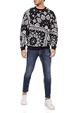 Redbridge Bluza z okrągłym dekoltem, wzór Paisley, czarny, L