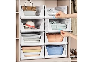 5 Pack Foldable Closet Organizers Storage Box