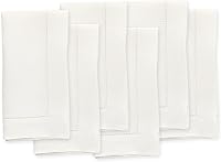 Vista 23 de Solino Home - Camino de mesa de lino con punto vainica, manteles individuales y servilletas