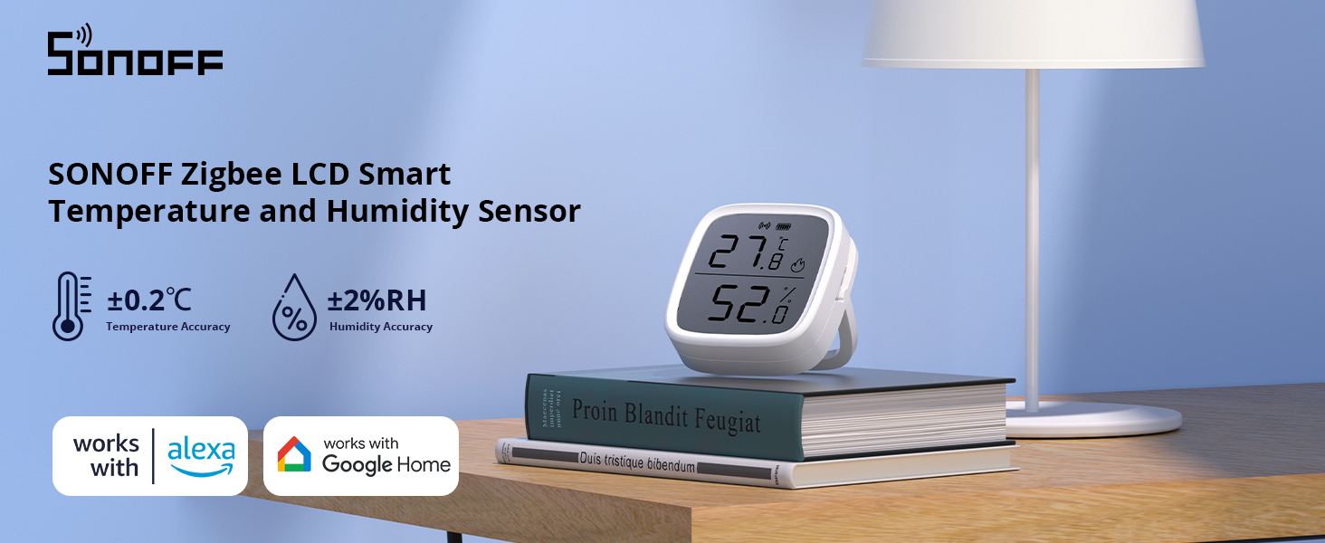 Itead SONOFF SNZB-02LD IP65 Zigbee LCD slimme thermometer (sondeversie