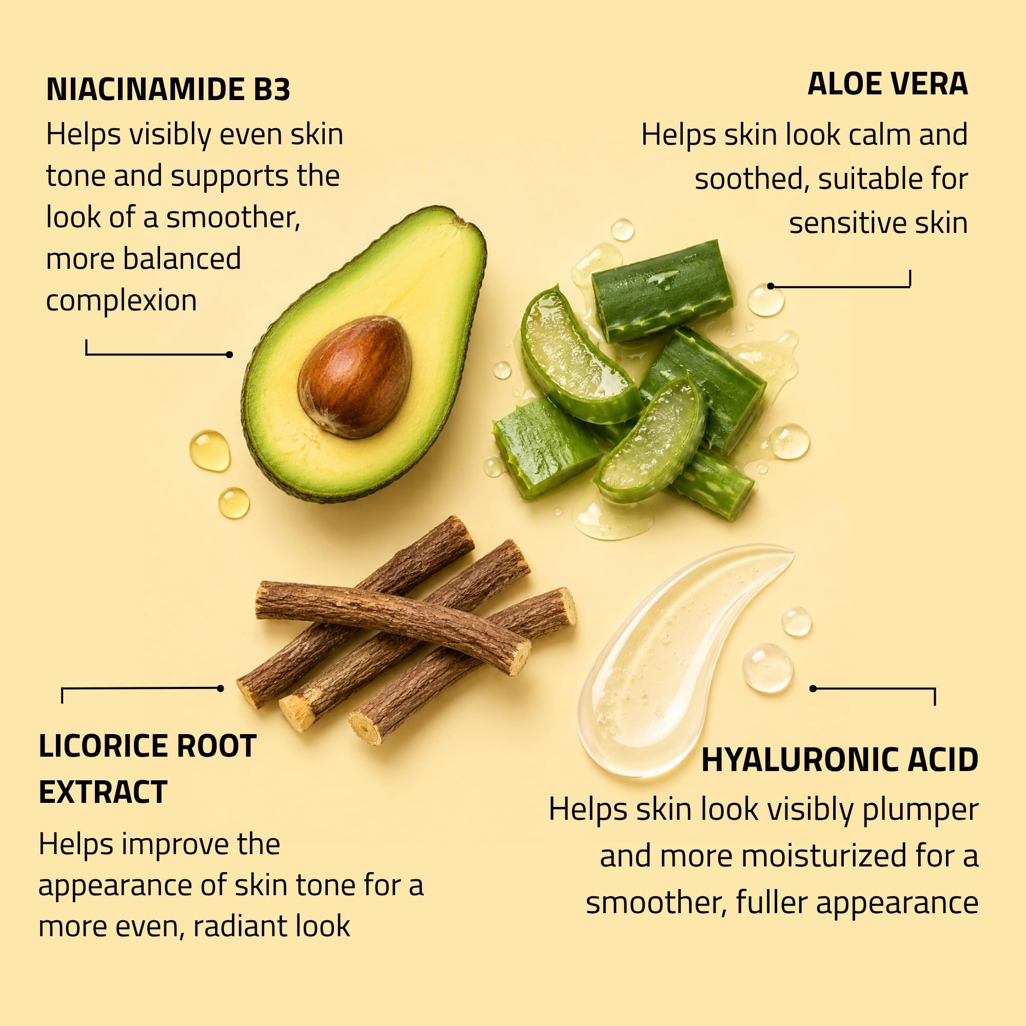 YEOUTH Niacinamide Serum Gesicht 10% mit Hyaluronsäure und Aloe Vera, Anti Aging Feuchtigkeitsspendendes B3 Gesichtsserum für Frauen und Männer 60ml