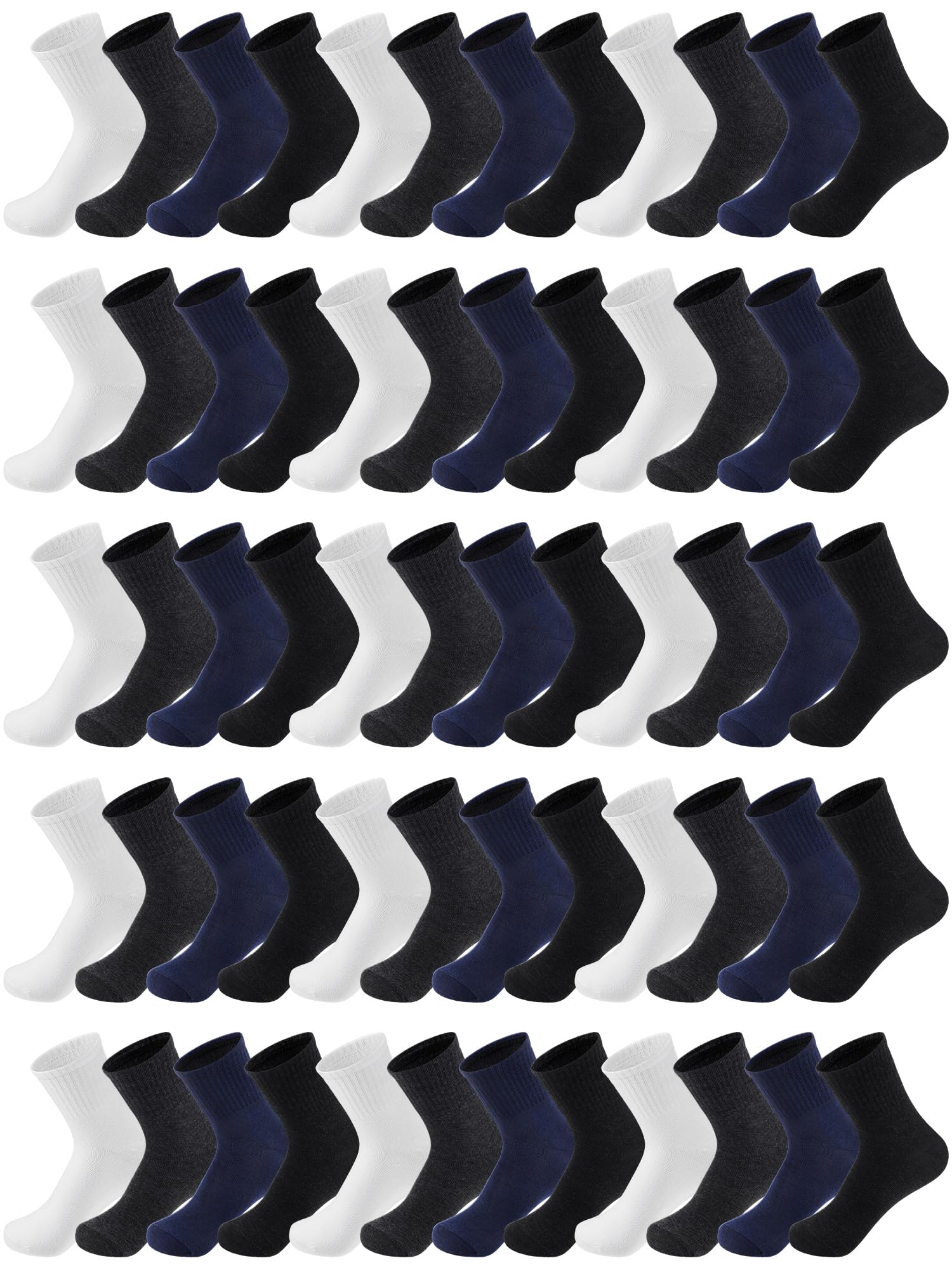 Tarpop 100 Pairs Mens Ankle Socks