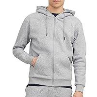 JACK & JONES Felpa Uomo, Chiaro Grigio Melange