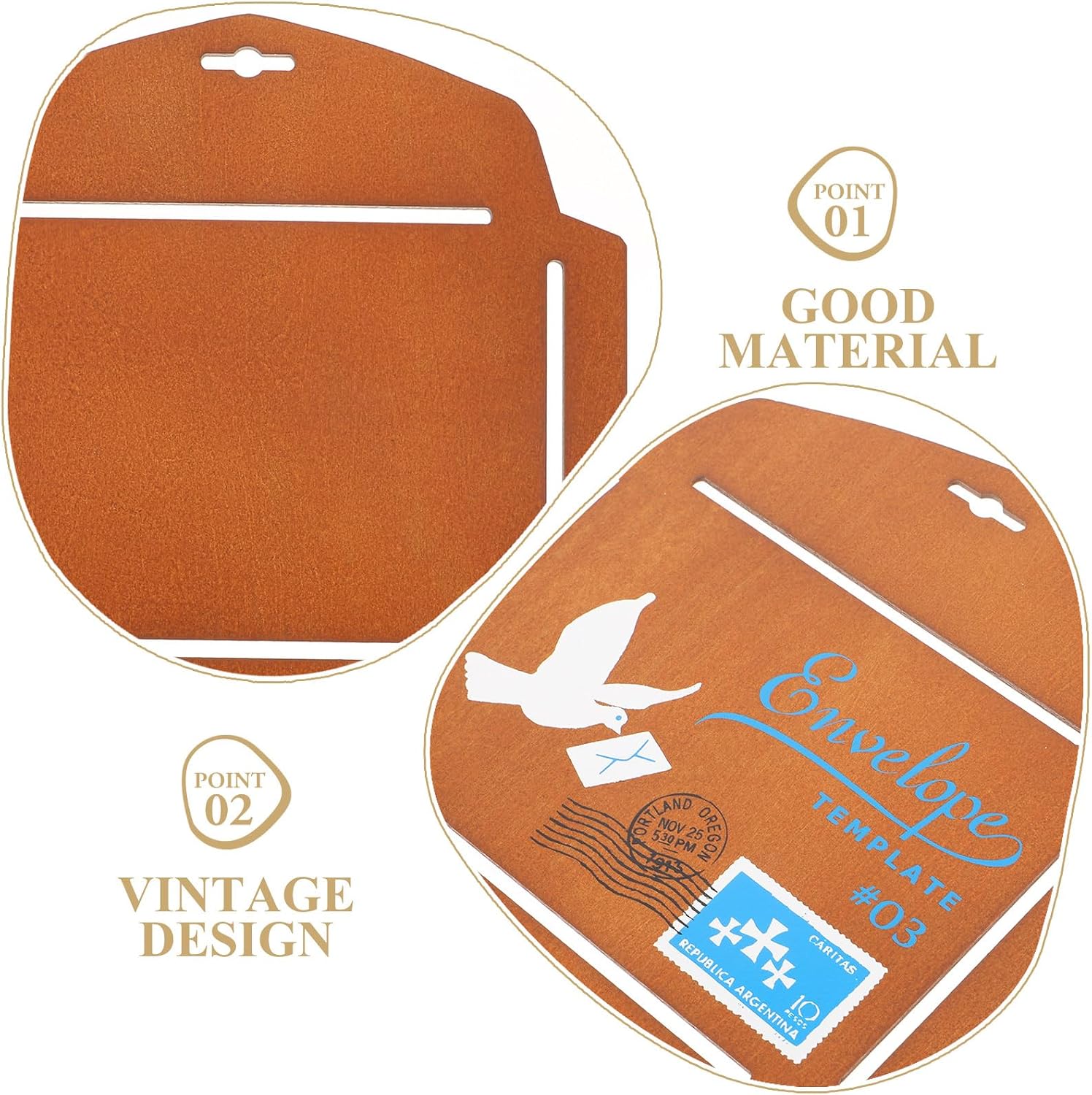 STOBOK Wooden Envelope Making Template Stencil for DIY Invitations Hollow Out Design for Greeting Cards Present Packaging for Special Occasions Handwriting Projects