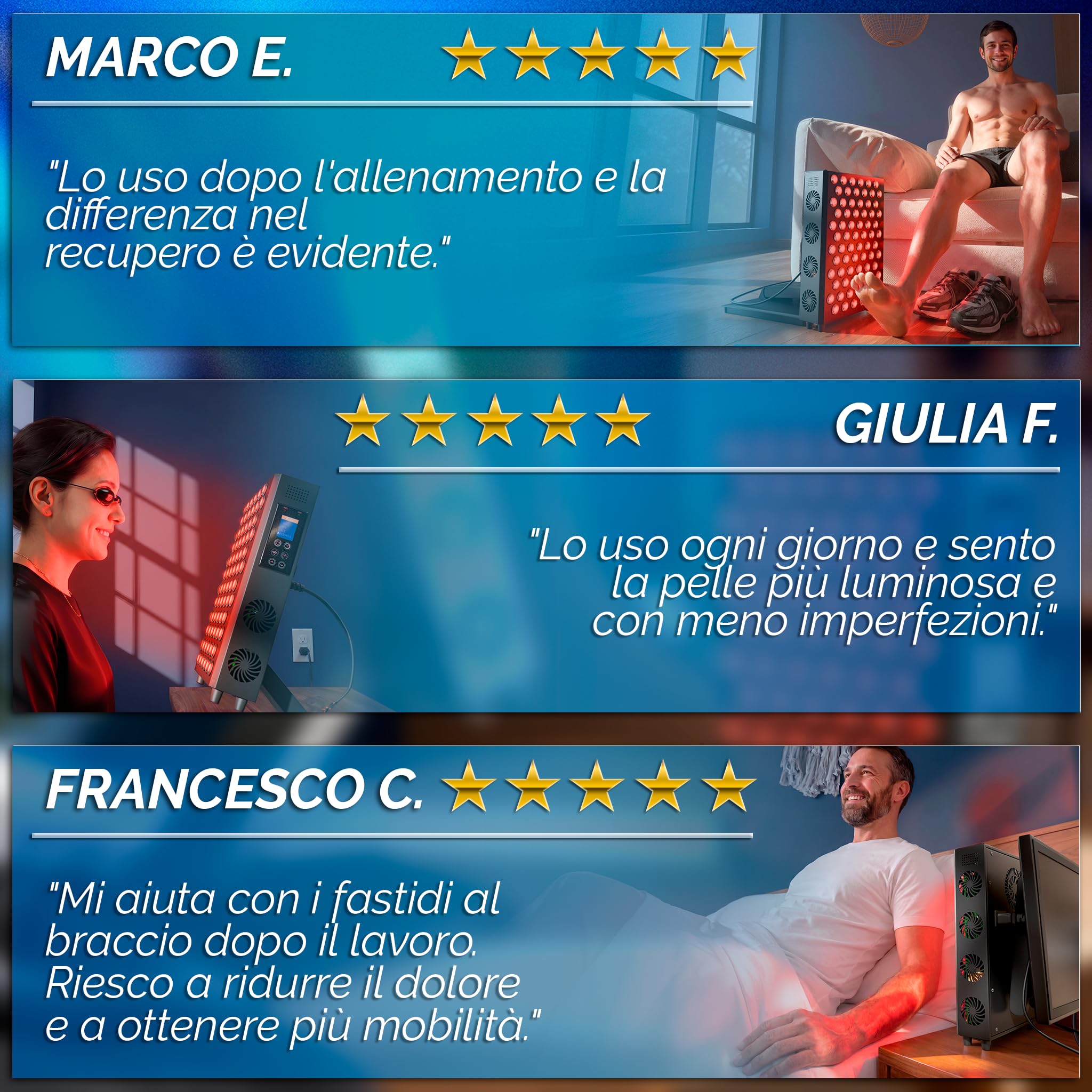 DreamTape® Pannello Luce Rossa Infrarossa 660nm 850nm - Terapia Luce LED Professionale con 72 LED - Red Light Therapy Panel per Recupero Muscolare e Benessere Luz Roja - Lampada Fotobiomodulazione