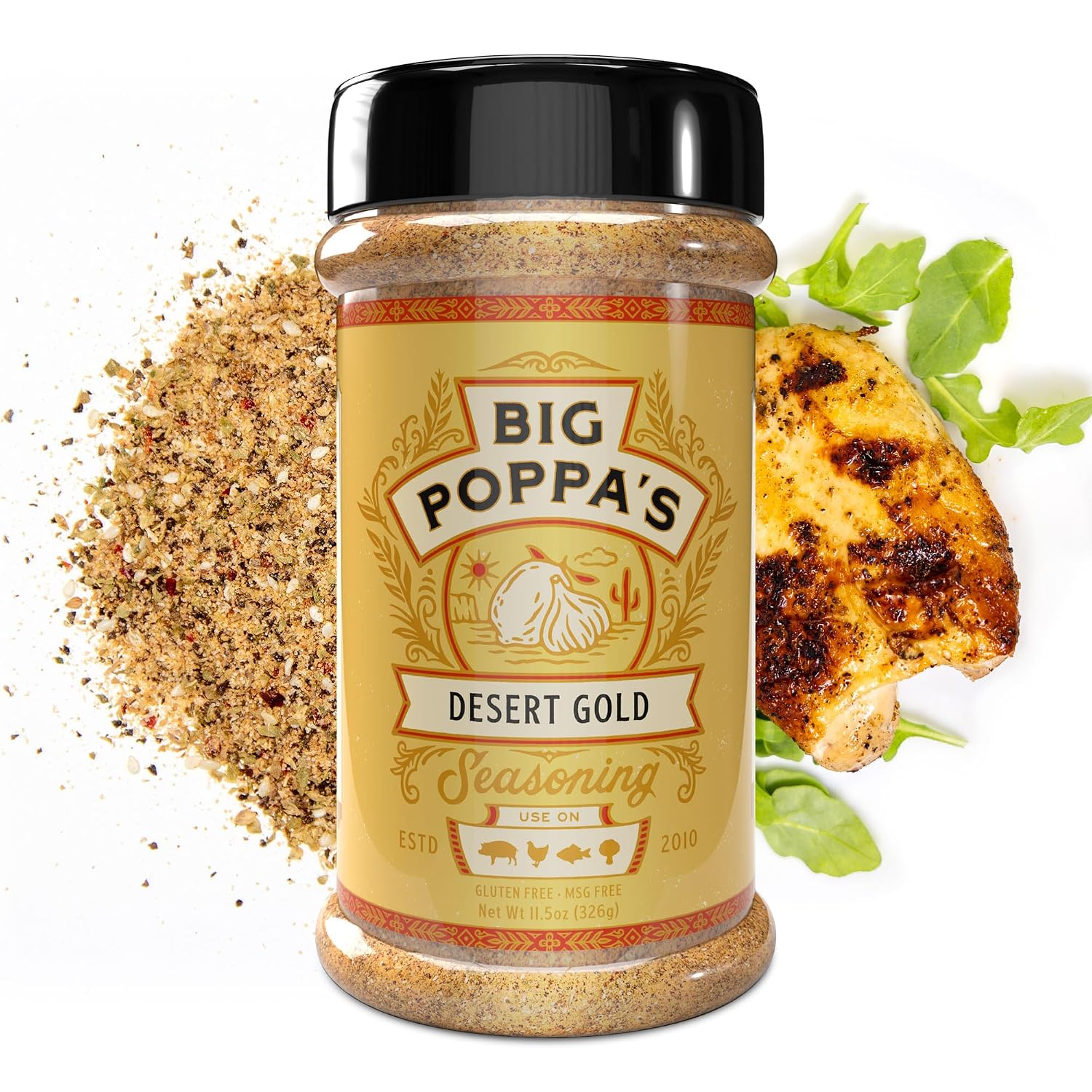 Big Poppa’s Desert Gold Seasoning – Mediterranean Spice Blend (11.5 Oz) image 3
