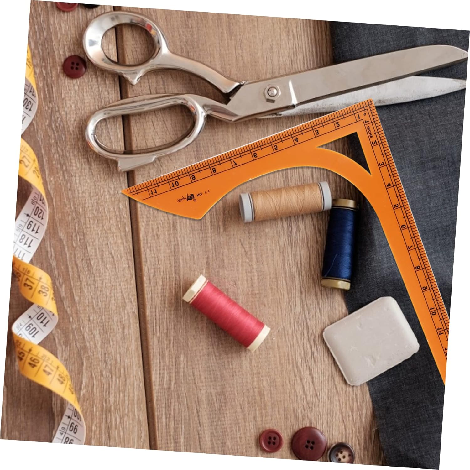 NUOBESTY Sewing Measure Tool 1pc l Square Ruler Tailor Craft Tool l Shaped Gauge Accurate Measurement for Home Store