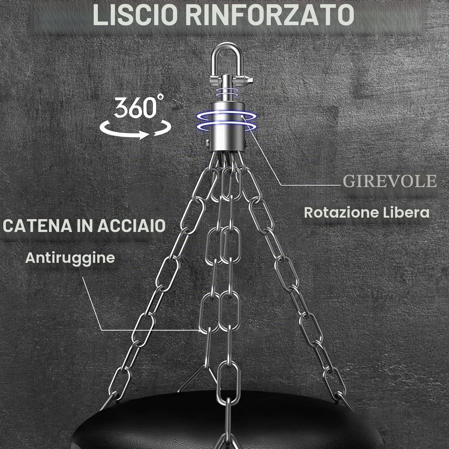 Sacco da boxe per adulti, set da 1,2 m in poliuretano pesante con guanti da 340 g, per MMA, kickboxing, boxe, karate, allenamento in palestra a casa (non riempito)