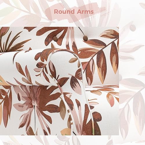 Miniatura 59 de Mellcom - Sillón moderno, sillón con respaldo alto,Sofá individual tapizado con tela y con patas de madera para sala de estar, dormitorio,Club Rosa