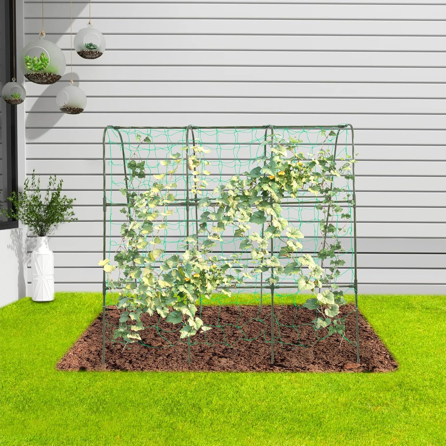 CNCEST ガーデンアーチトンネルトレリス 高さ4フィートのアーチ