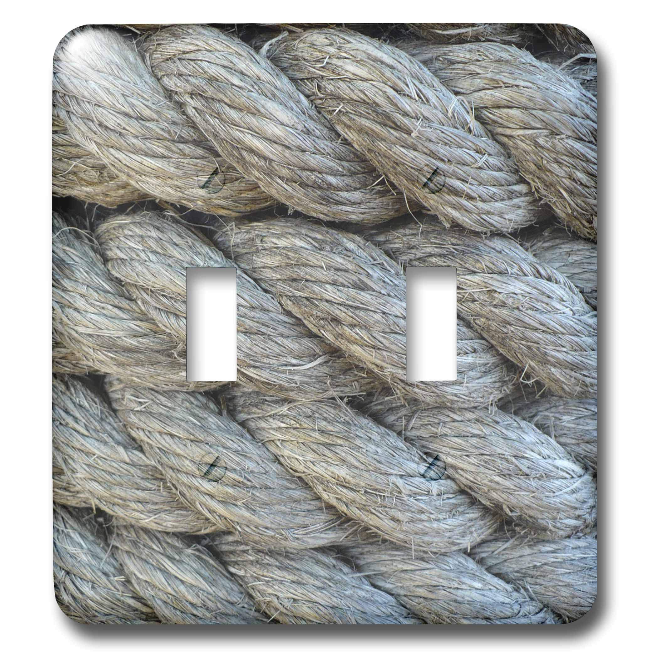 Interrupteur à bascule double lignes nautiques multicolore 3dRose 5 cm pour déco marine