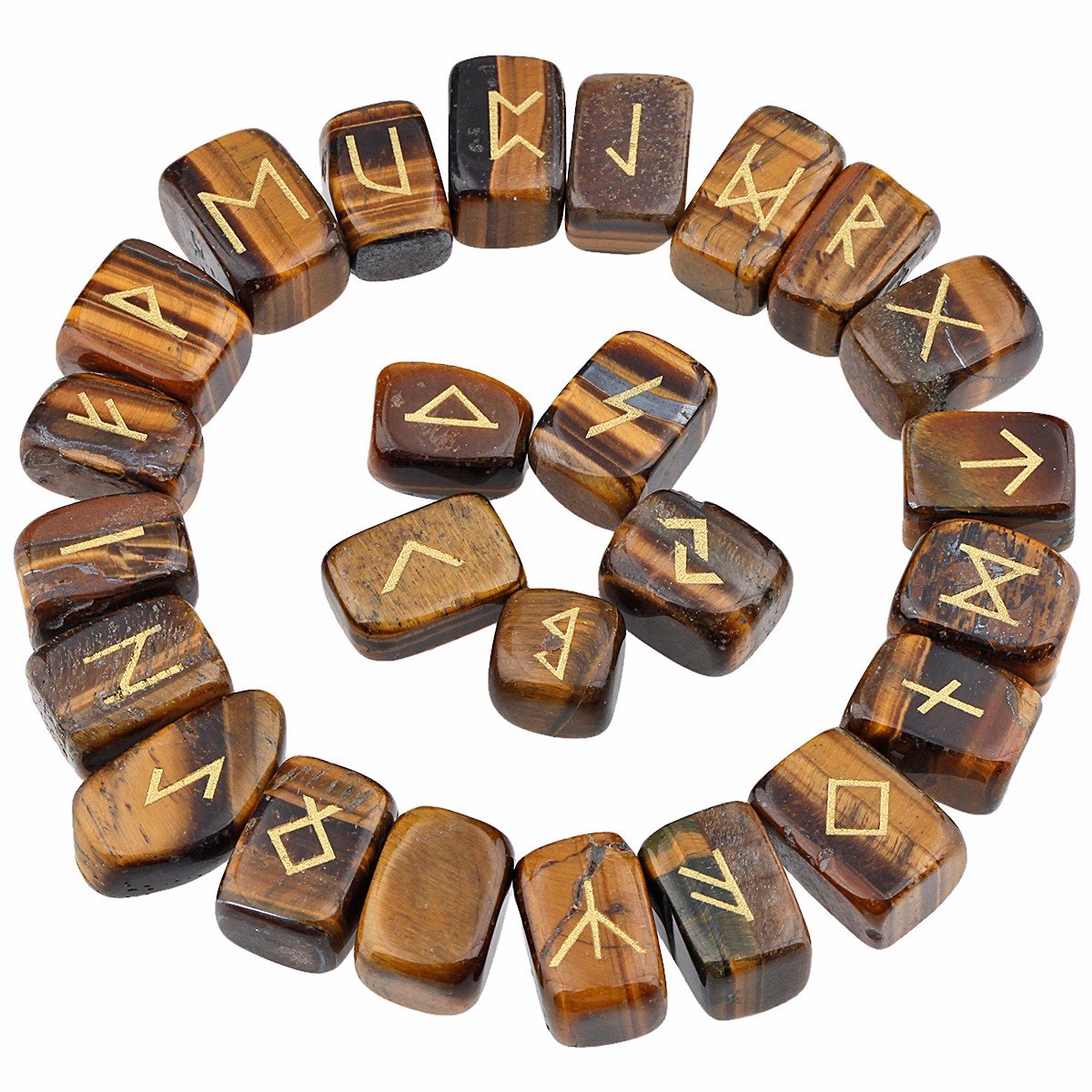 Pierres rune œil de tigre rockcloud pour rituel Reiki et lithothérapie