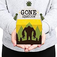 Vista 8 de Big Dot of Happiness Sasquatch Crossing - Caja de regalo para fiesta de Bigfoot o fiesta de cumpleaños, cajas de golosinas - Juego de 12