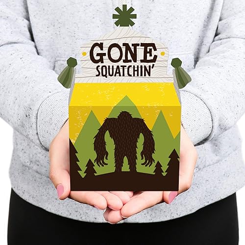 Miniatura 7 de Big Dot of Happiness Sasquatch Crossing - Caja de regalo para fiesta de Bigfoot o fiesta de cumpleaños, cajas de golosinas - Juego de 12