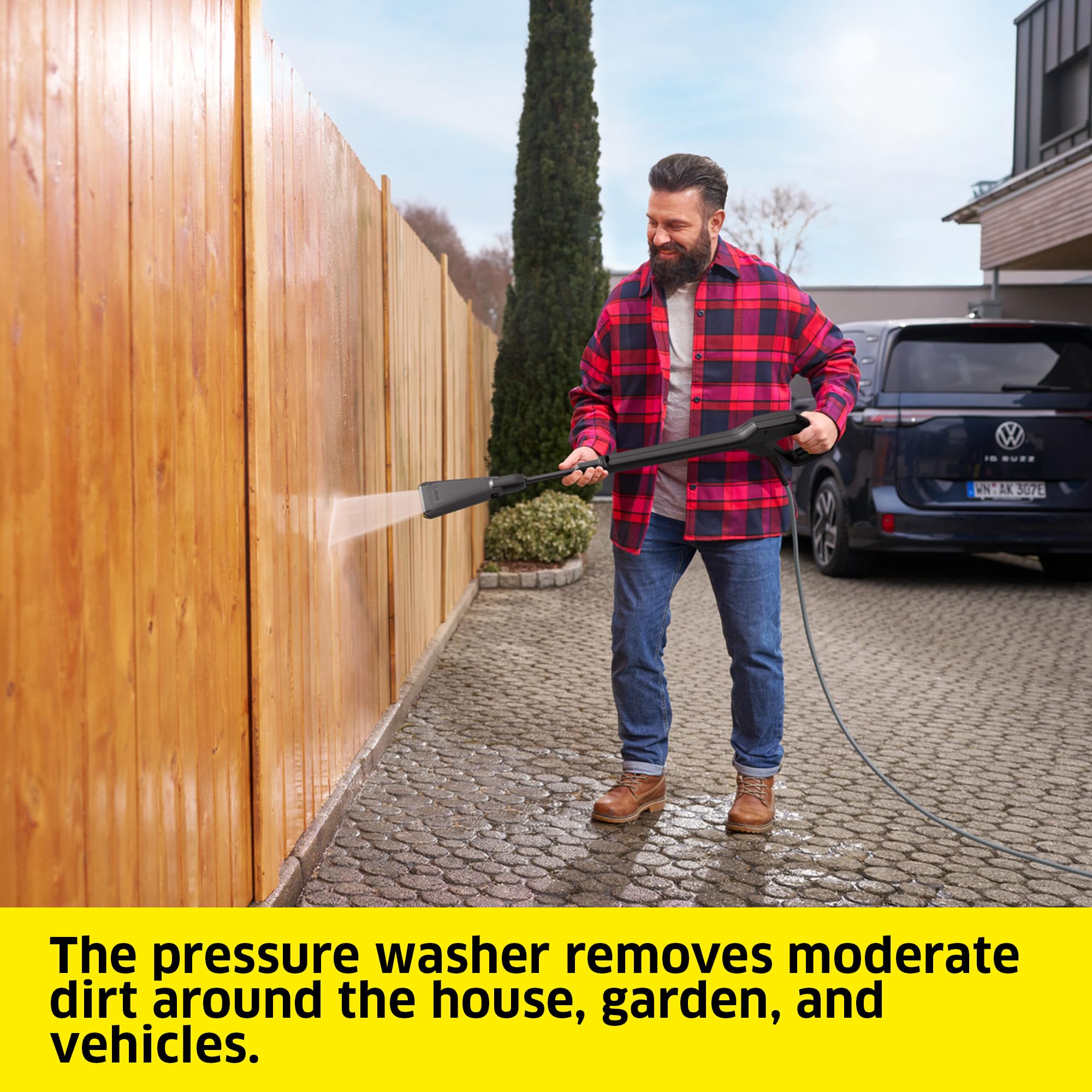 Kärcher high-pressure washer K 4 WCM Flex eco!Booster Home, pressure: max. 130 bar, flow rate: 420 l/h, coverage: 30 m²/h, weight: 11.5 kg, extra flexible high-pressure hose, eco!Booster, Home Kit — view 3