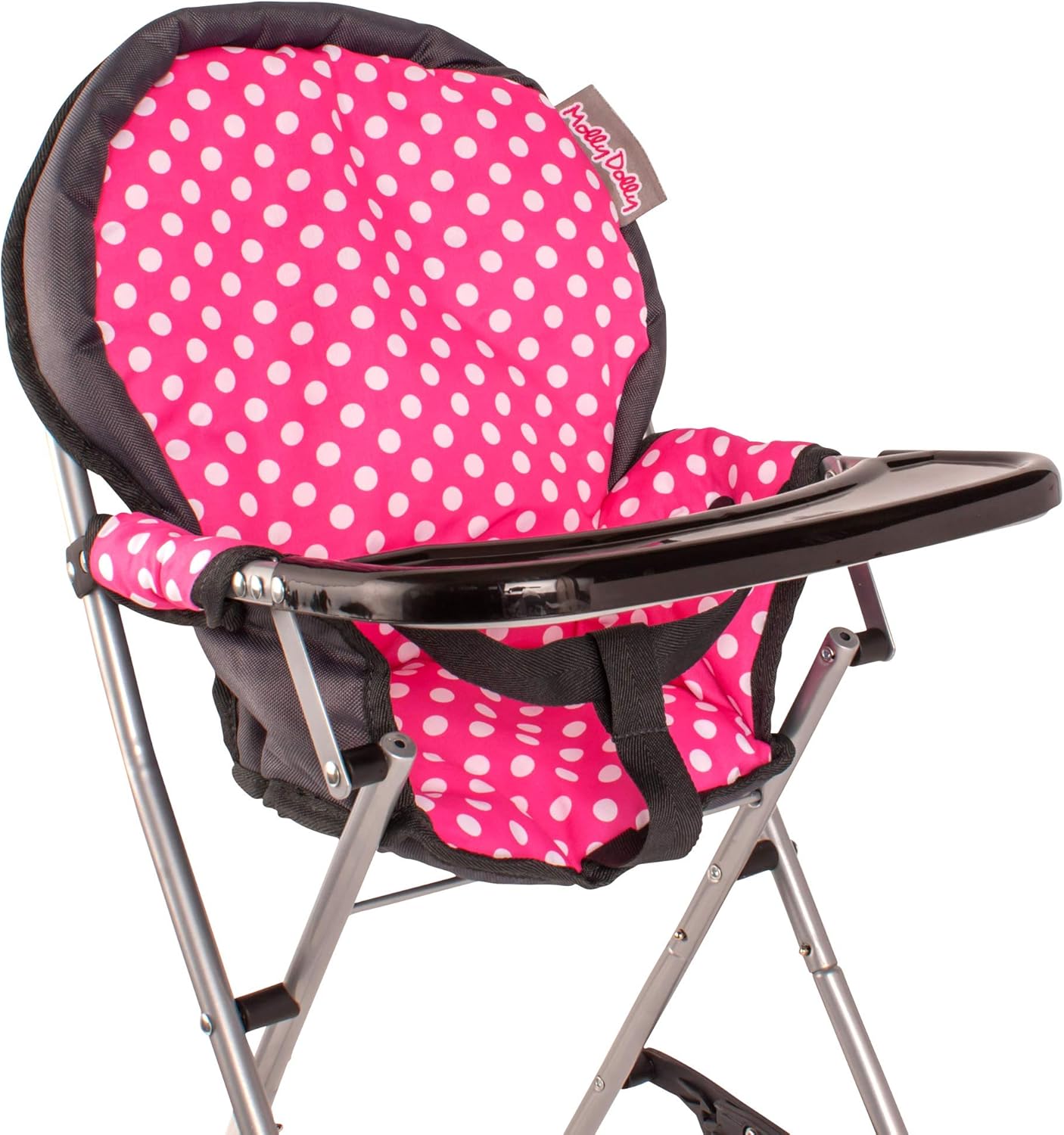 Molly Dolly Collapsible Dolls Highchair With Feeding Tray Toy High