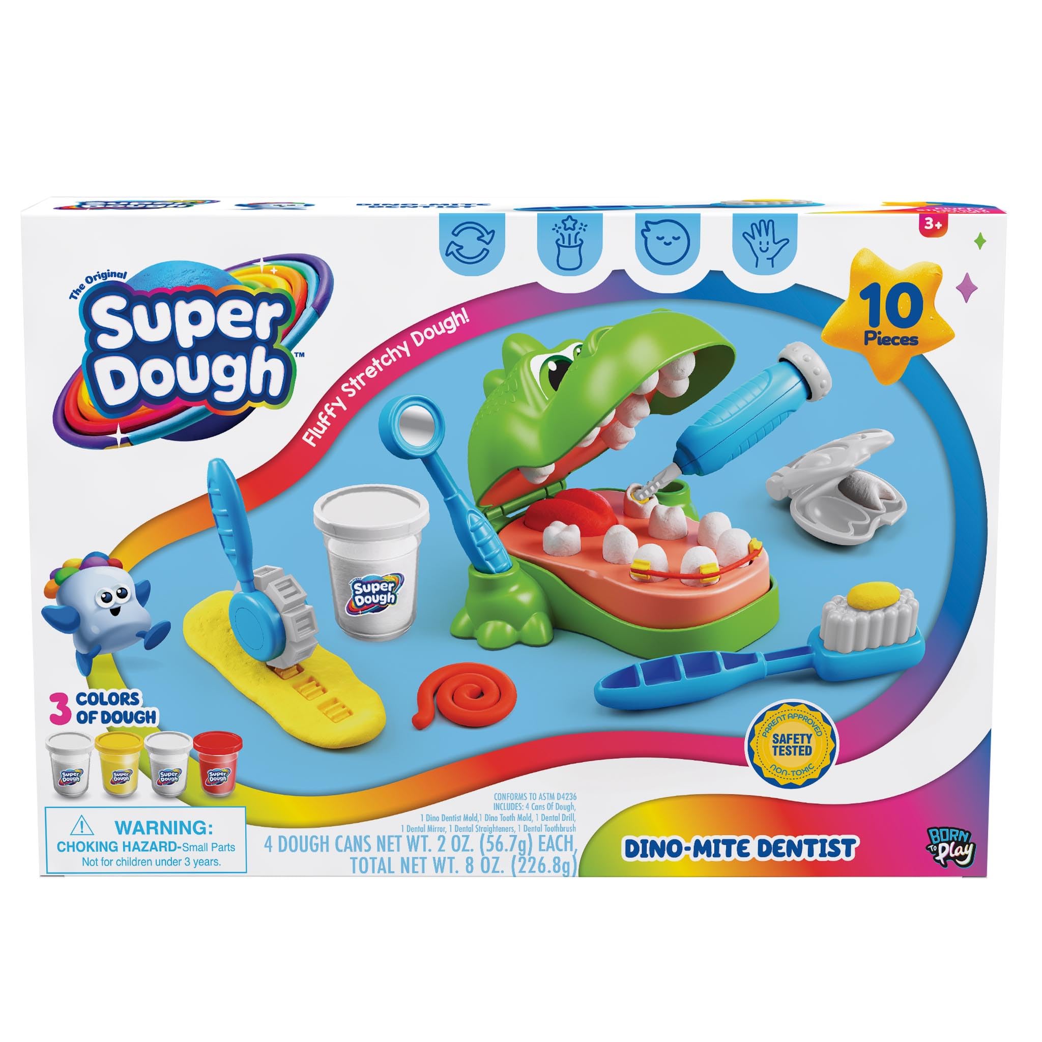 Amazon.com: Super Dough Dino-Mite Dentist Playset for Kids – Fun