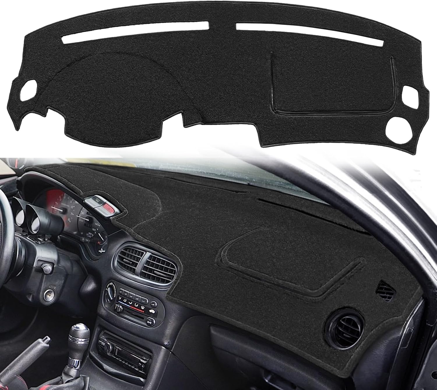 Dash Cover Mat Custom Fit for 2006-2011 Honda Civic, Dashboard Cover Pad Carpet Protector F111