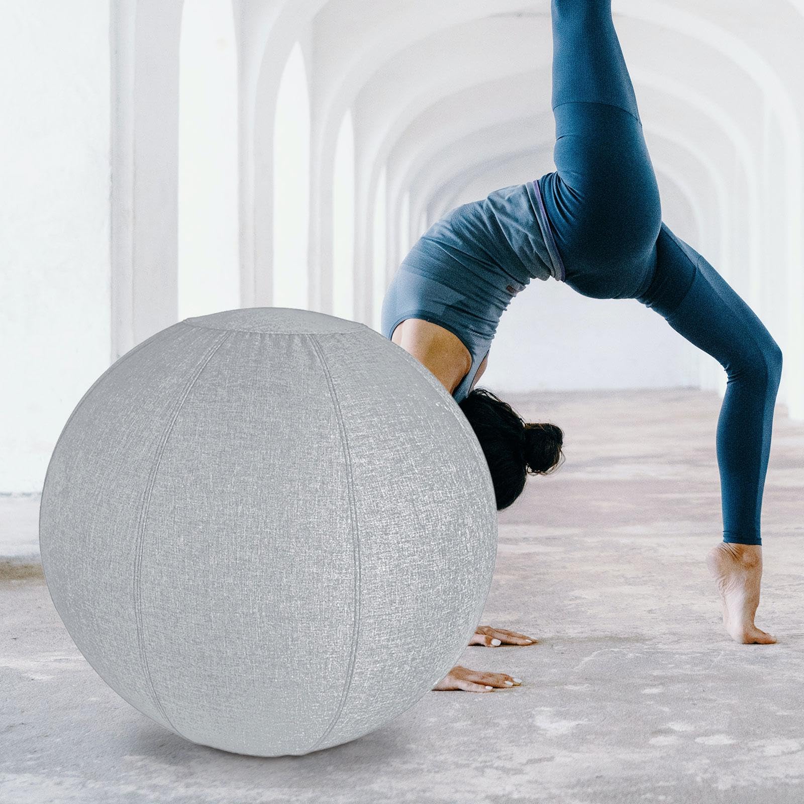 Baoblaze Copertura per Palla da, Copertura per Palla di Equilibrio con Maniglia, Leggera, Anti-Scoppio, Copertura per Palla da Esercizi, Protezione per Pa